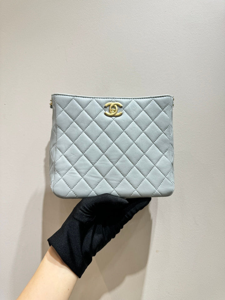 Top Quality Chanel hobo chip baby blue 108739