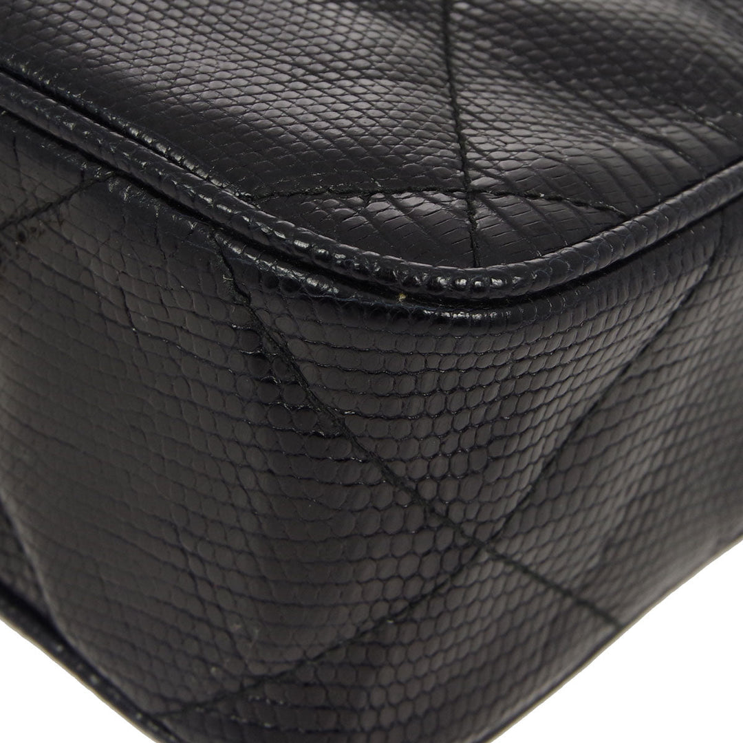 Top Quality Chanel * 1986-1988 Black Lizard Mini Camera Bag
