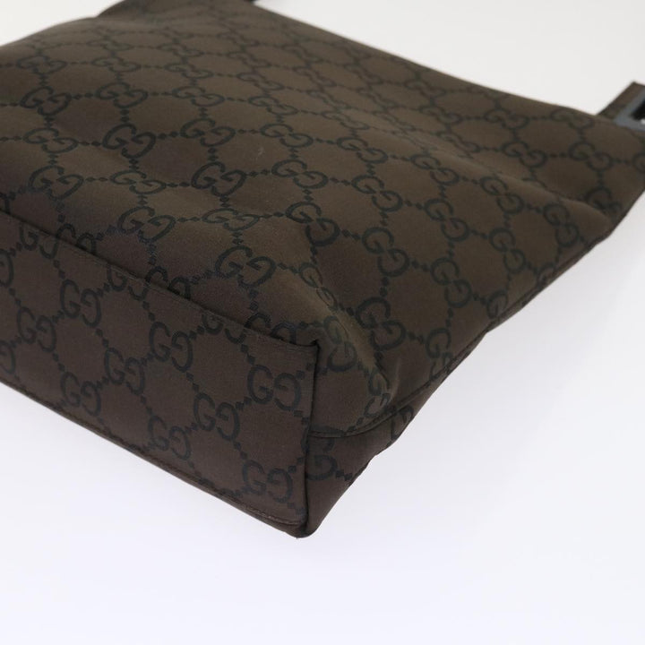 GUCCI GG Canvas Shoulder Bag Nylon Brown 0013102  46114