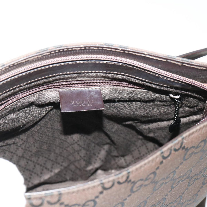 GUCCI GG Canvas Shoulder Bag Nylon Brown 0013102  46114