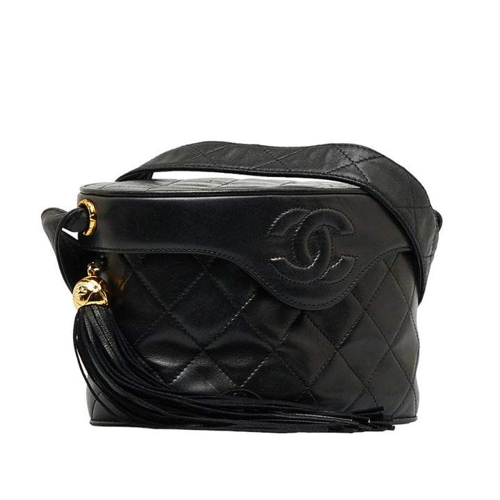 Top Quality Chanel Cocomark Tassel winged Shoulder Bag Black Leather  Chanel