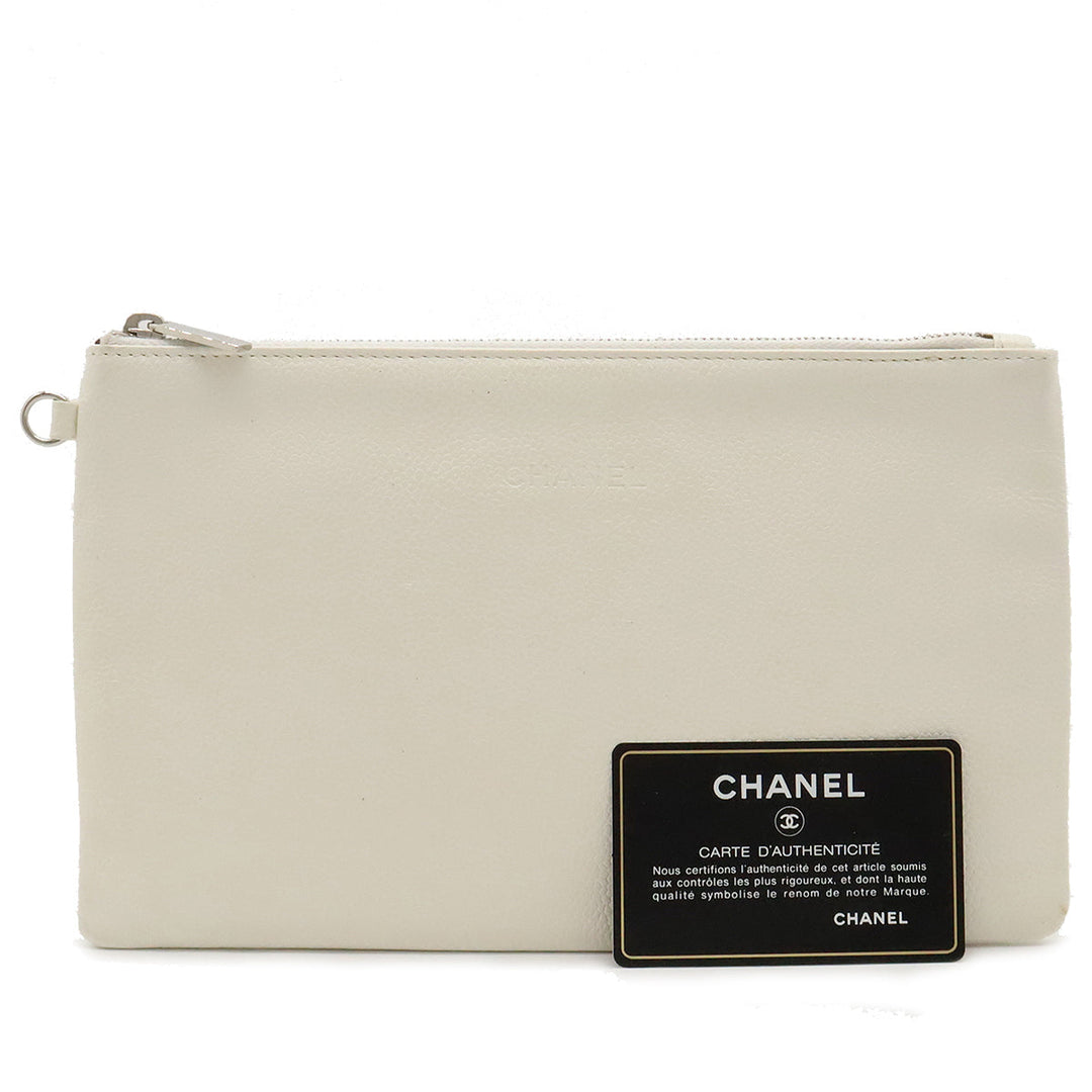 Top Quality Chanel Top Quality Chanel Onza Road Wild Stick Cocomark  Bag Shell Bag Caviar Skin White Black Charm Furnished with Black Shrimp Blue/Mosaic Quality