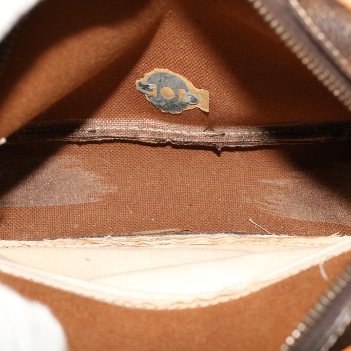 Celine Macadam Canvas Shoulder Bag PVC Leather Brown  46305