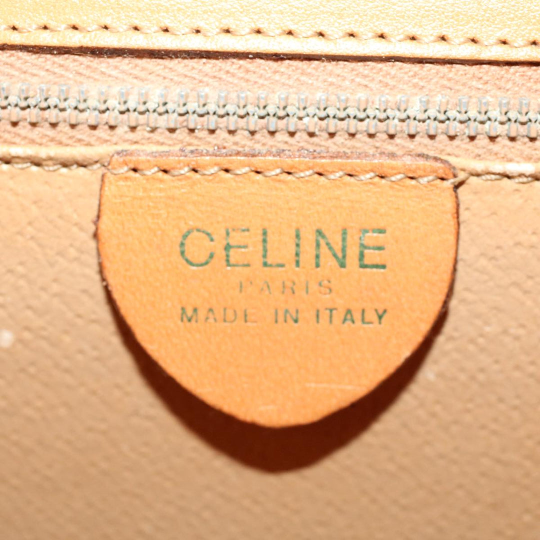 Celine Macadam Canvas Hand Bag PVC Leather 2way Brown Auth 46306