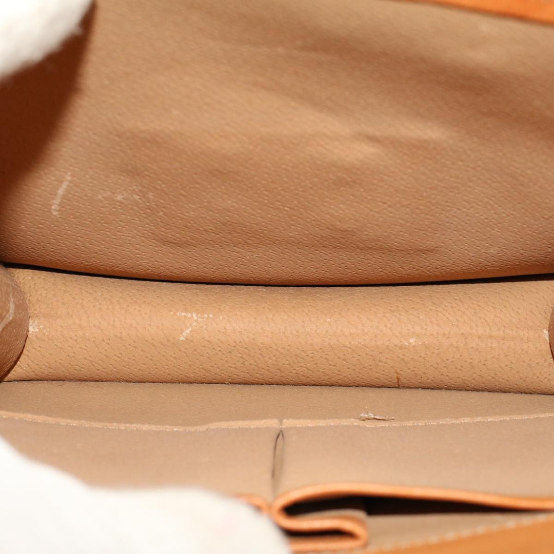 Celine Macadam Canvas Hand Bag PVC Leather 2way Brown Auth 46306