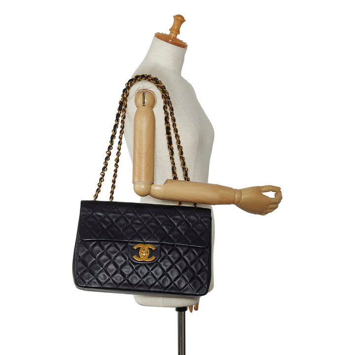 Top Quality Chanel Decamatrasse 34 Cocomark ingle Flap Chain Shoulder Bag Black   CHANEL