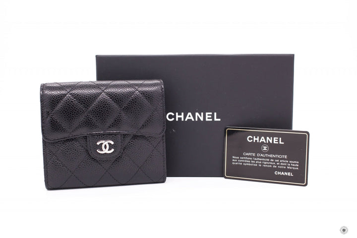 Top Quality Chanel AP0231 Y01588 CC Classic Fold Wallet (old Model A82288) Black / C3906 Caviar Short Wallet Shw