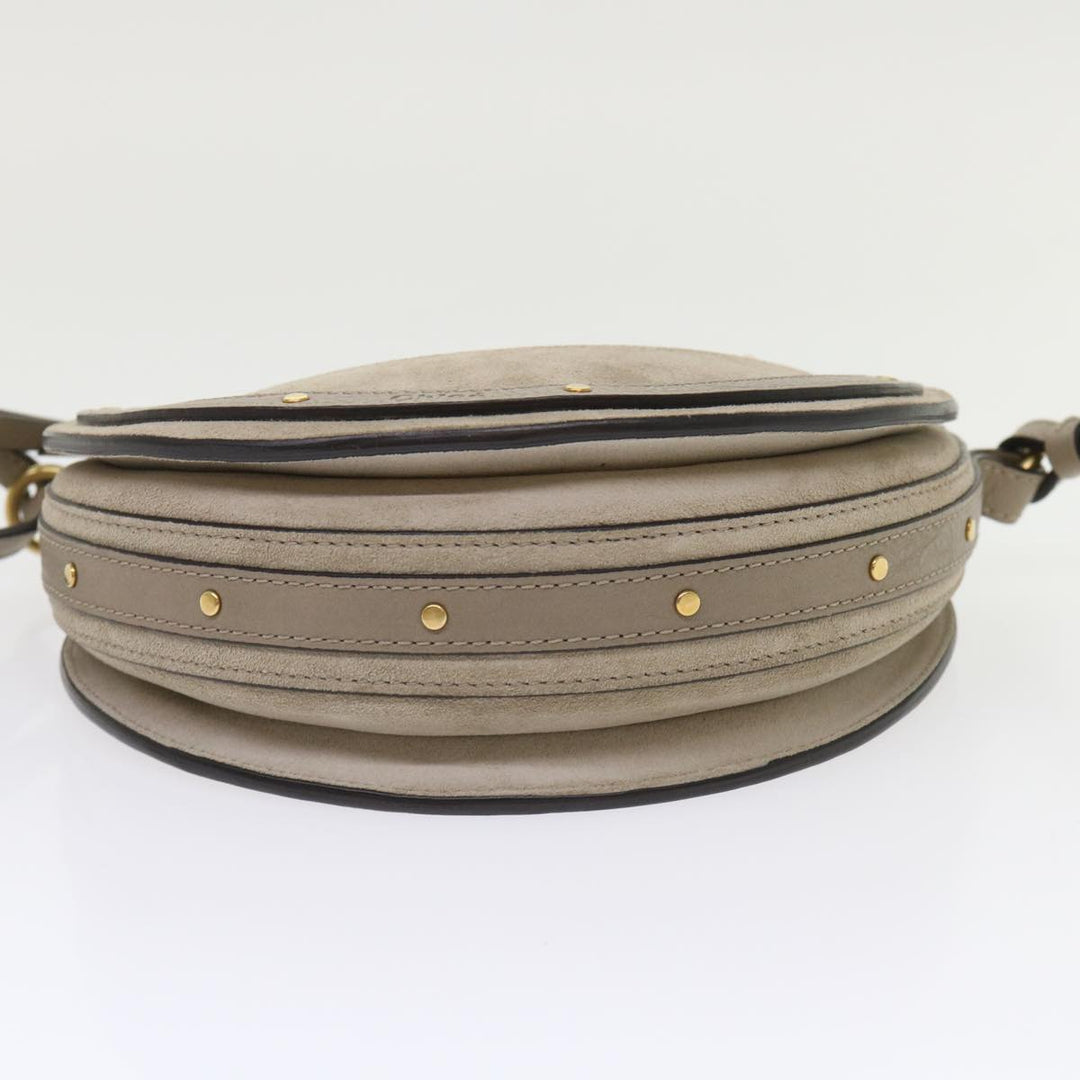 Chloe Picou Shoulder Bag Suede Leather 2way Gray 46666