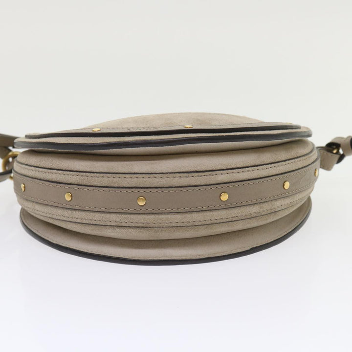 Chloe Picou Shoulder Bag Suede Leather 2way Gray 46666