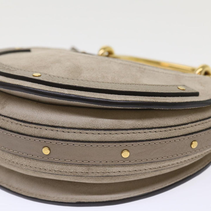 Chloe Picou Shoulder Bag Suede Leather 2way Gray 46666