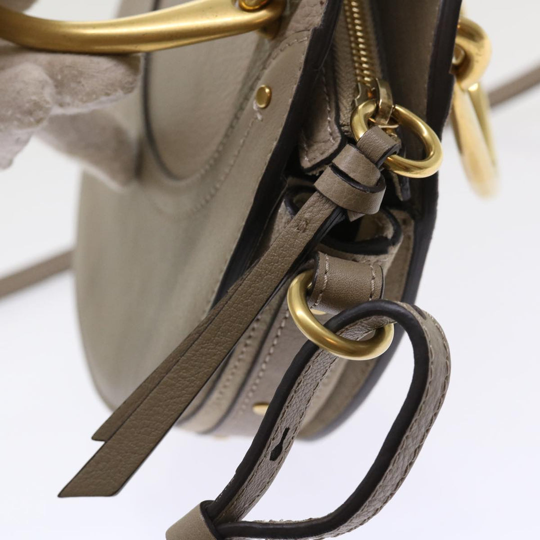 Chloe Picou Shoulder Bag Suede Leather 2way Gray 46666
