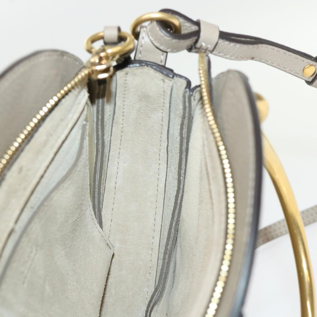 Chloe Picou Shoulder Bag Suede Leather 2way Gray 46666