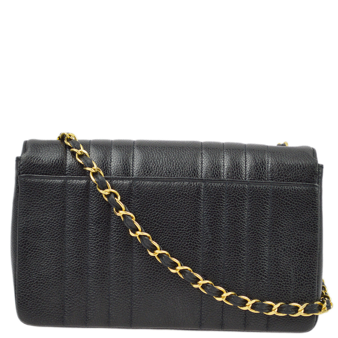 Top Quality Chanel Black Caviar Classic Flap Mademoiselle Chain Shoulder Bag
