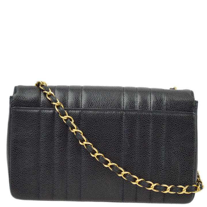Top Quality Chanel Black Caviar Classic Flap Mademoiselle Chain Shoulder Bag
