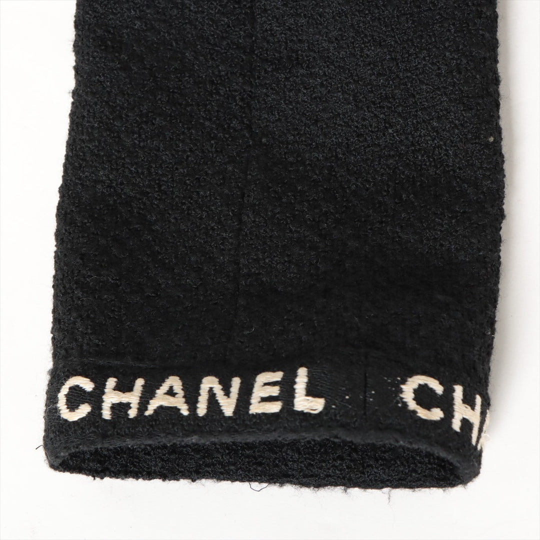 Top Quality Chanel Coconut Button 95A Wool  Nylon Jacket 38  Black P05747V04386 Twid Logo Stitching