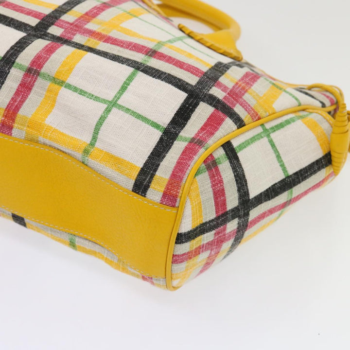 Burberry Nova Check Tote Bag Canvas Beige Auth 46962