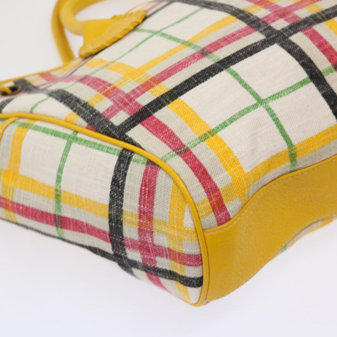 Burberry Nova Check Tote Bag Canvas Beige Auth 46962