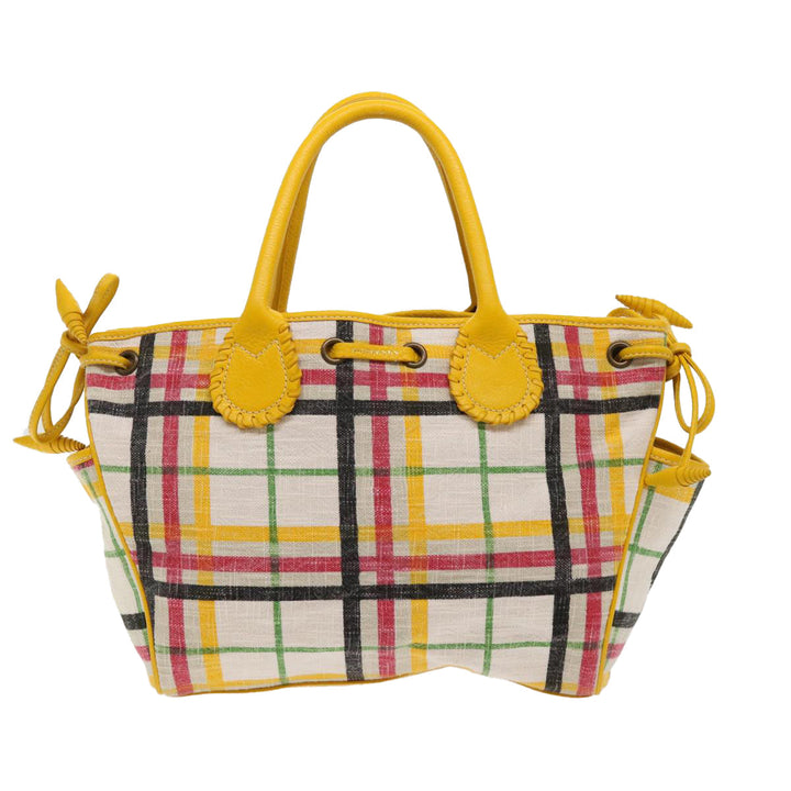 Burberry Nova Check Tote Bag Canvas Beige Auth 46962