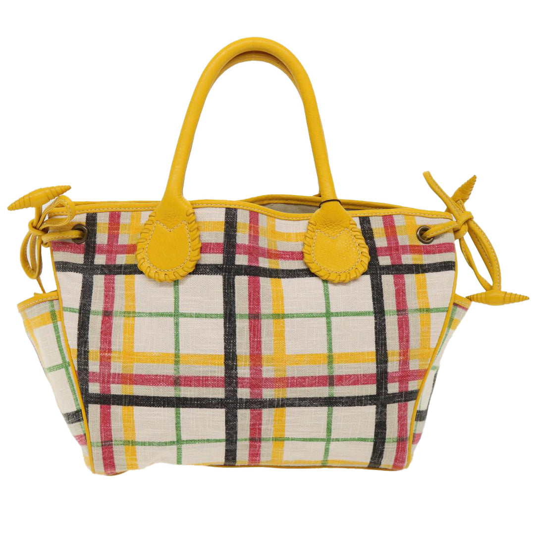 Burberry Nova Check Tote Bag Canvas Beige Auth 46962