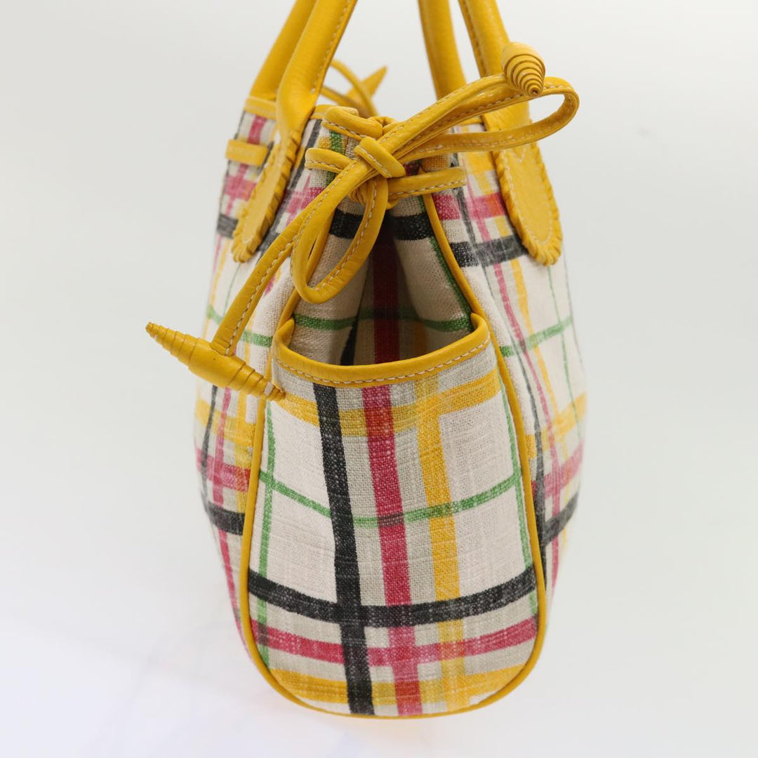 Burberry Nova Check Tote Bag Canvas Beige Auth 46962
