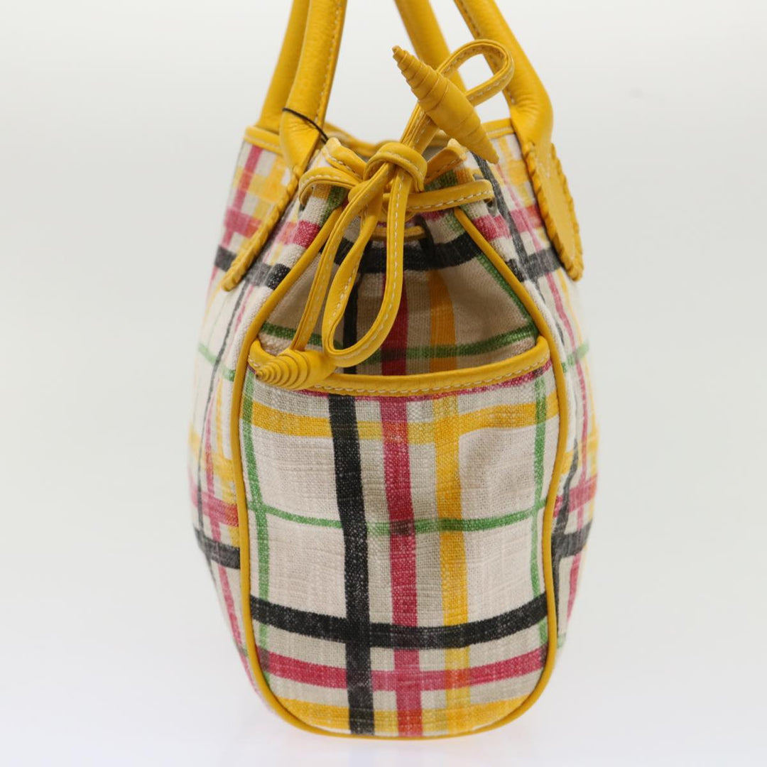 Burberry Nova Check Tote Bag Canvas Beige Auth 46962