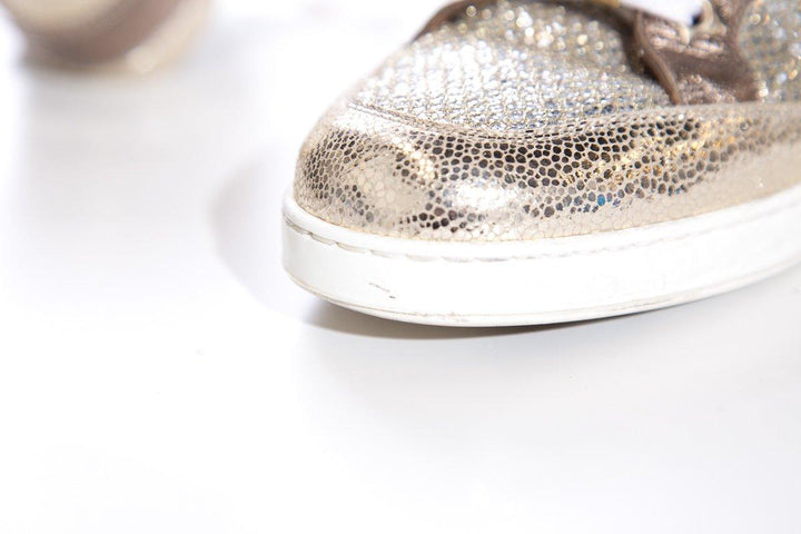 Jimmy Choo Gold Miami Sneakers SZ 37