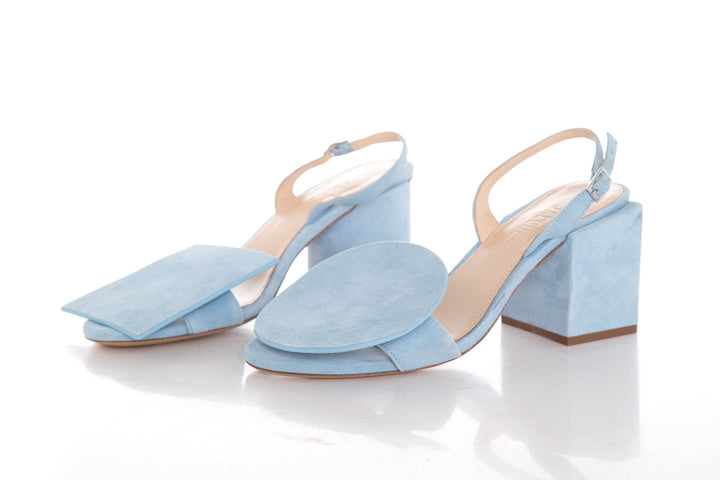 Jacquemus Light Blue Suede Sandals SZ 37