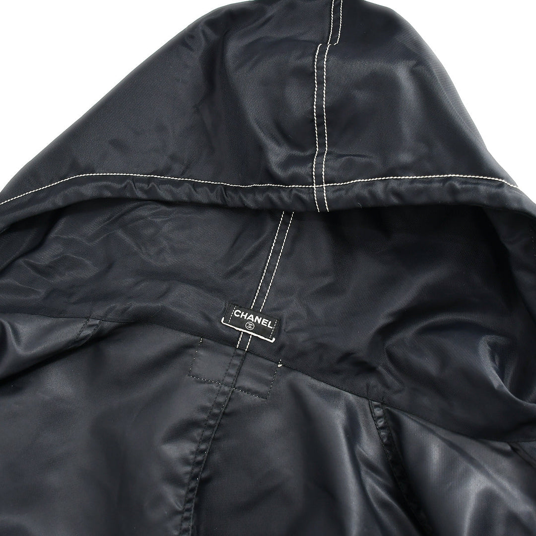 Top Quality Chanel Hooded Coat Black