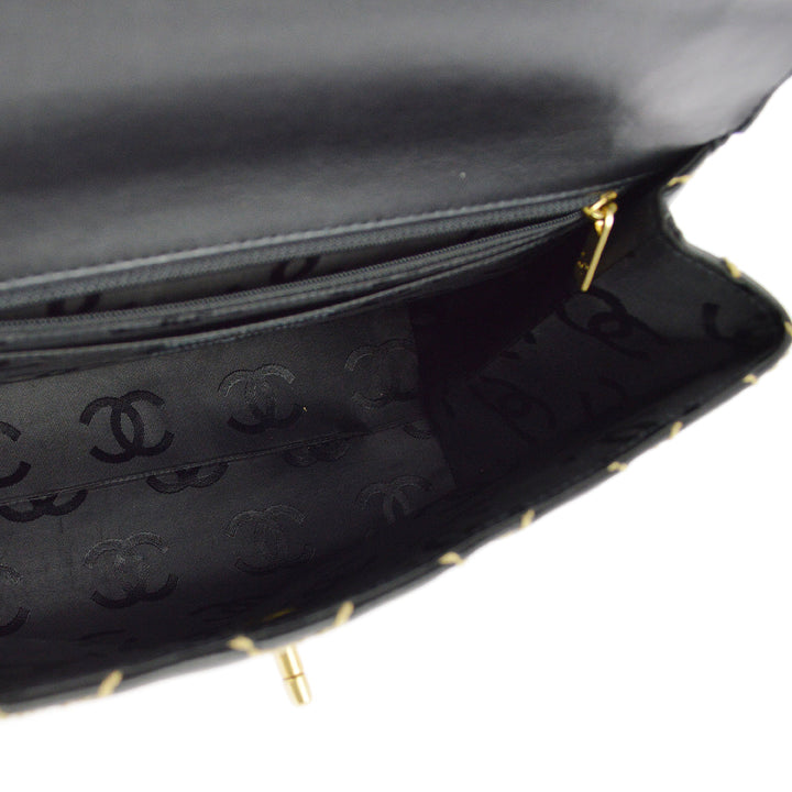 Top Quality Chanel Black Calfskin Wild Stitch Handbag