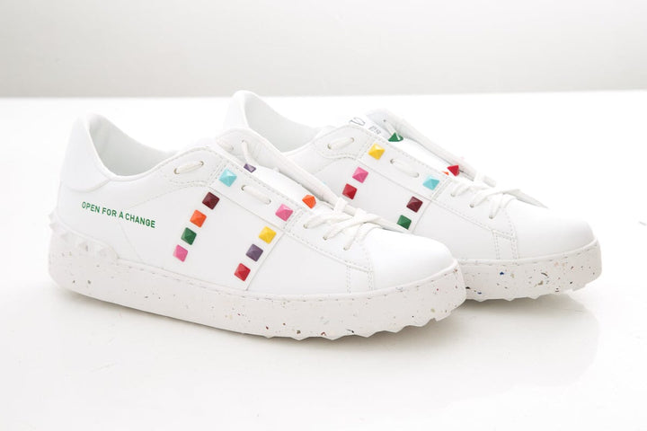 Valentino Open For A Change Rockstud Sneakers SZ 38.5