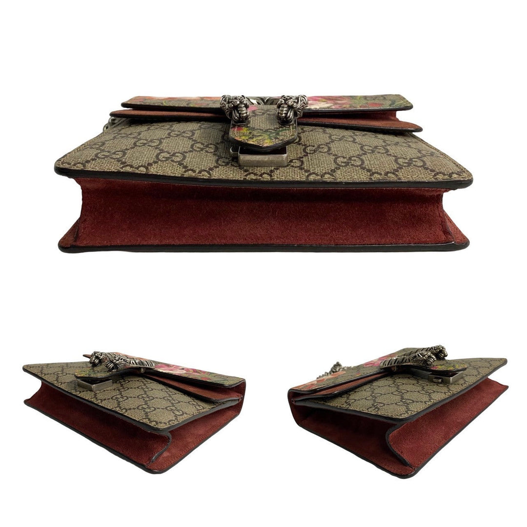 Gucci Mini GG Supreme Blooms Dionysus Shoulder Bag  Canvas Crossbody Bag in New Condition