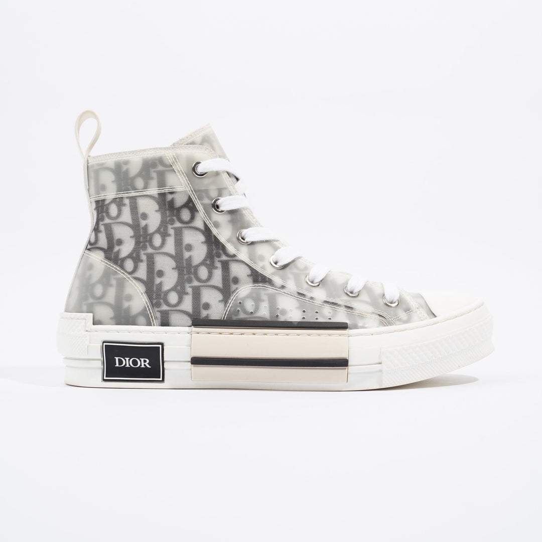 Christian Dior B23 Hightops Grey Oblique / White Canvas EU 39.5 UK 6.5