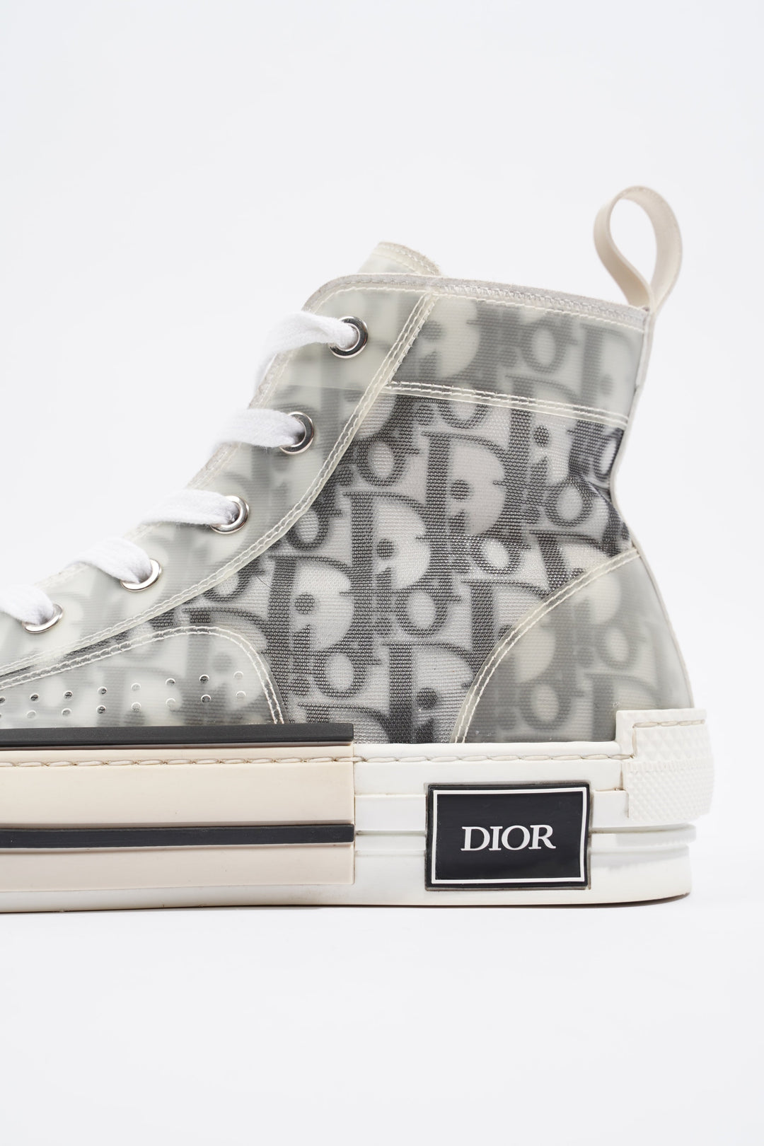 Christian Dior B23 Hightops Grey Oblique / White Canvas EU 39.5 UK 6.5