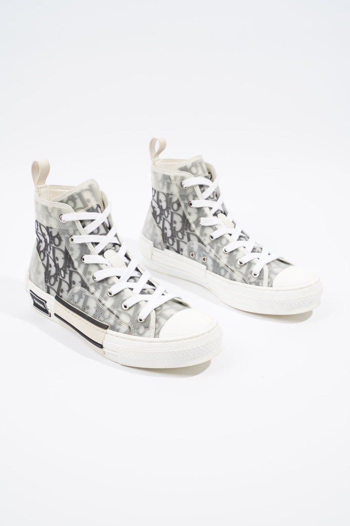 Christian Dior B23 Hightops Grey Oblique / White Canvas EU 39.5 UK 6.5