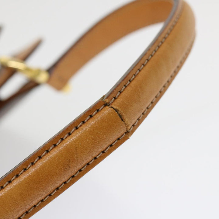 Celine Macadam Canvas Hand Bag PVC Leather Brown Auth 47659
