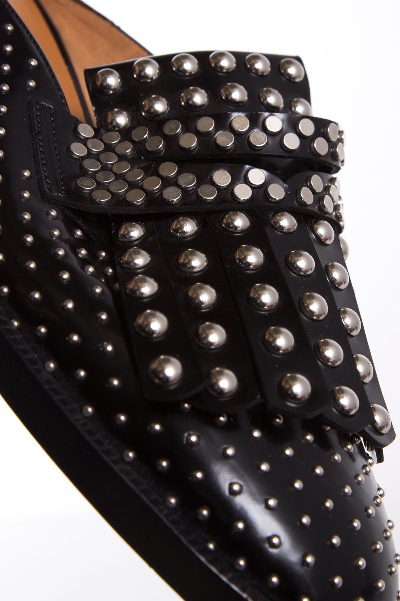 Clergerie Black Studded Mules SZ 36