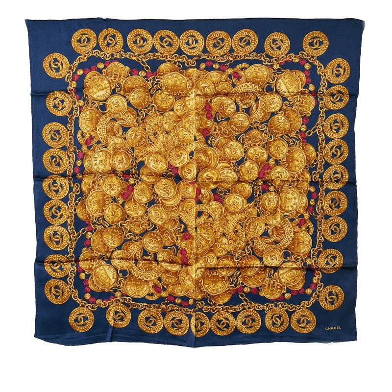 Top Quality Chanel Cocomark carf Navi Multicolor Silk  Chanel