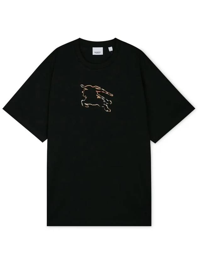 Burberry Equestrian Night Print Short Sleeve T-Shirt Black