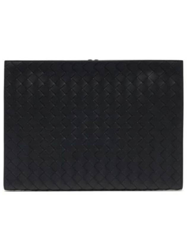 Bottega veneta Intrecciato Document Clutch Bag Black