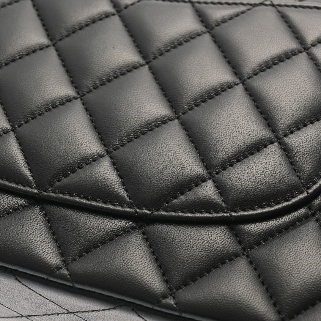 Top Quality Chanel Top Quality Chanel Mattress W Flap Chain Shelter 25cm Black Gold Tools A01112 Lady Ramskin Shelter Bag Unused
