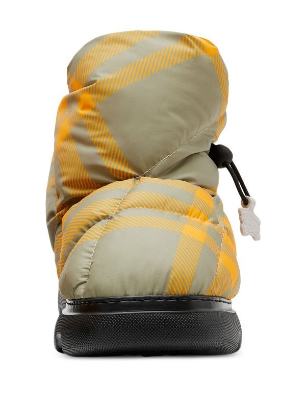 Burberry Check Pillow Padded Ankle Boots Neutrals