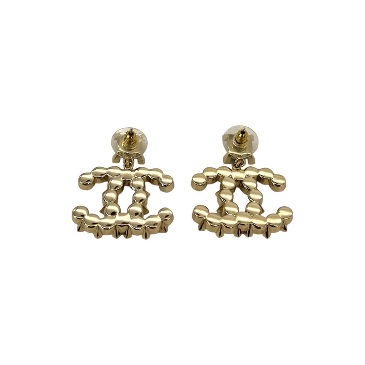 Top Quality Chanel CC Crystal Resin Pearl Drop Earrings