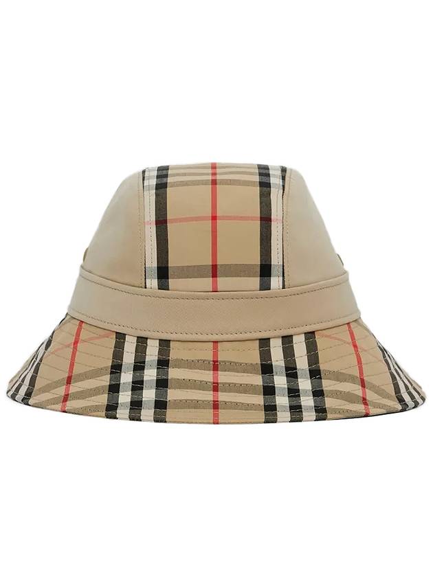 Burberry Check Pattern Bucket Hat Beige