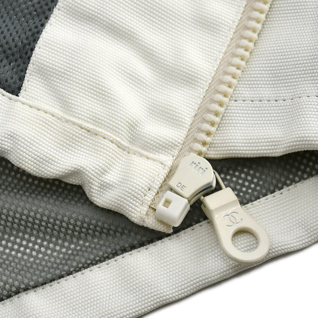 Top Quality Chanel Spring 2001 Sport Line Zip Up Jacket Ivory #38