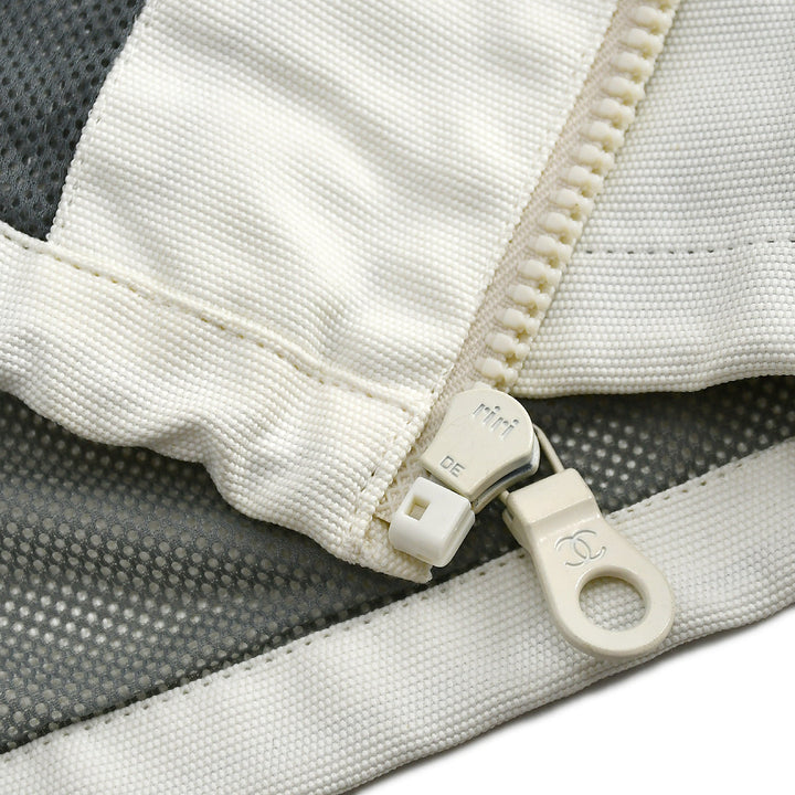 Top Quality Chanel Spring 2001 Sport Line Zip Up Jacket Ivory #38
