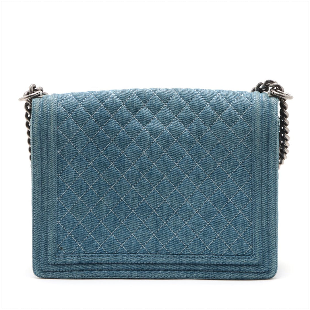 Top Quality Chanel Navy Denim Chain Shoulder Bag