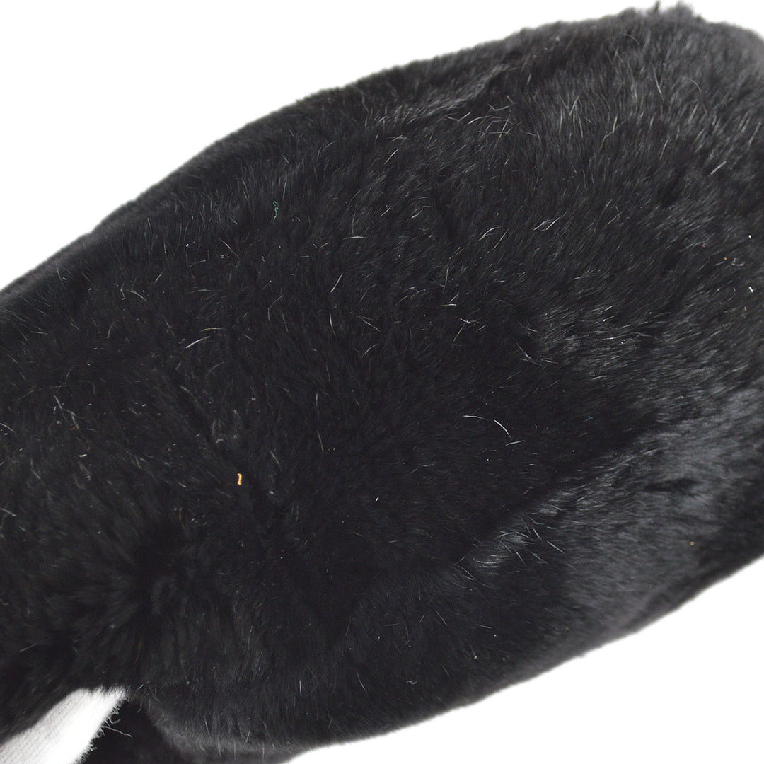 Top Quality Chanel Black Fur Chain Handbag