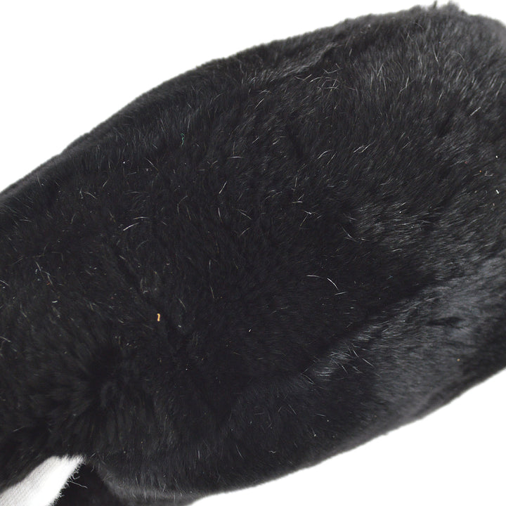Top Quality Chanel Black Fur Chain Handbag