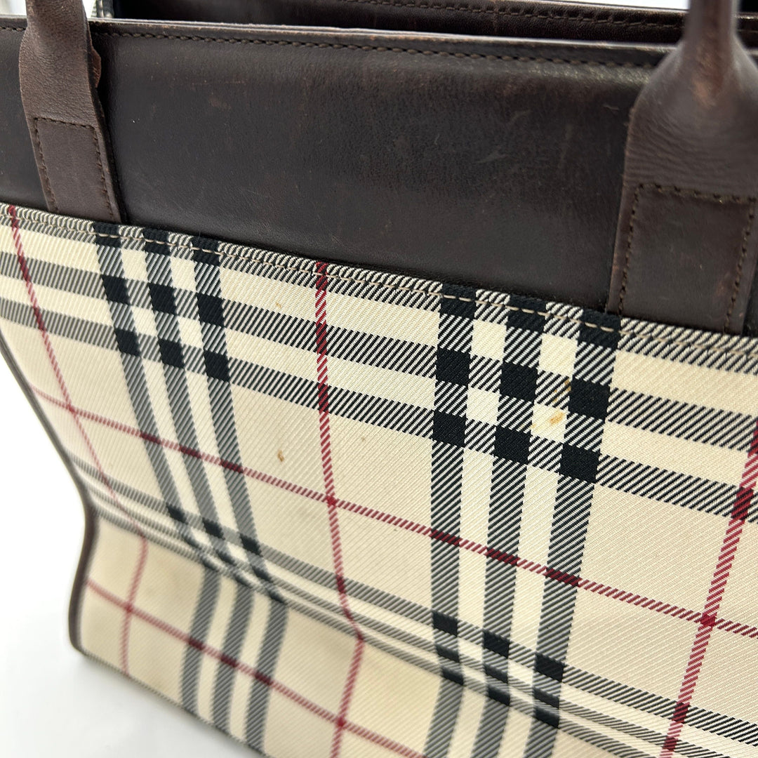 Burberry Leather Trimmed PVC Handle Bag - Neutrals Handle Bags, Handbags bb5517bb
