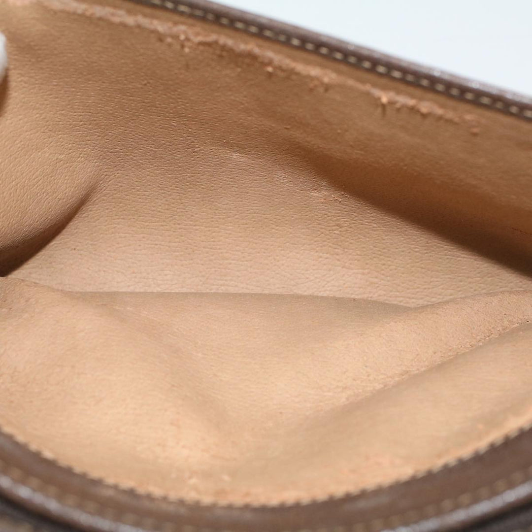 GUCCI GG Canvas Clutch Bag PVC Leather Beige 97.01.037  48147